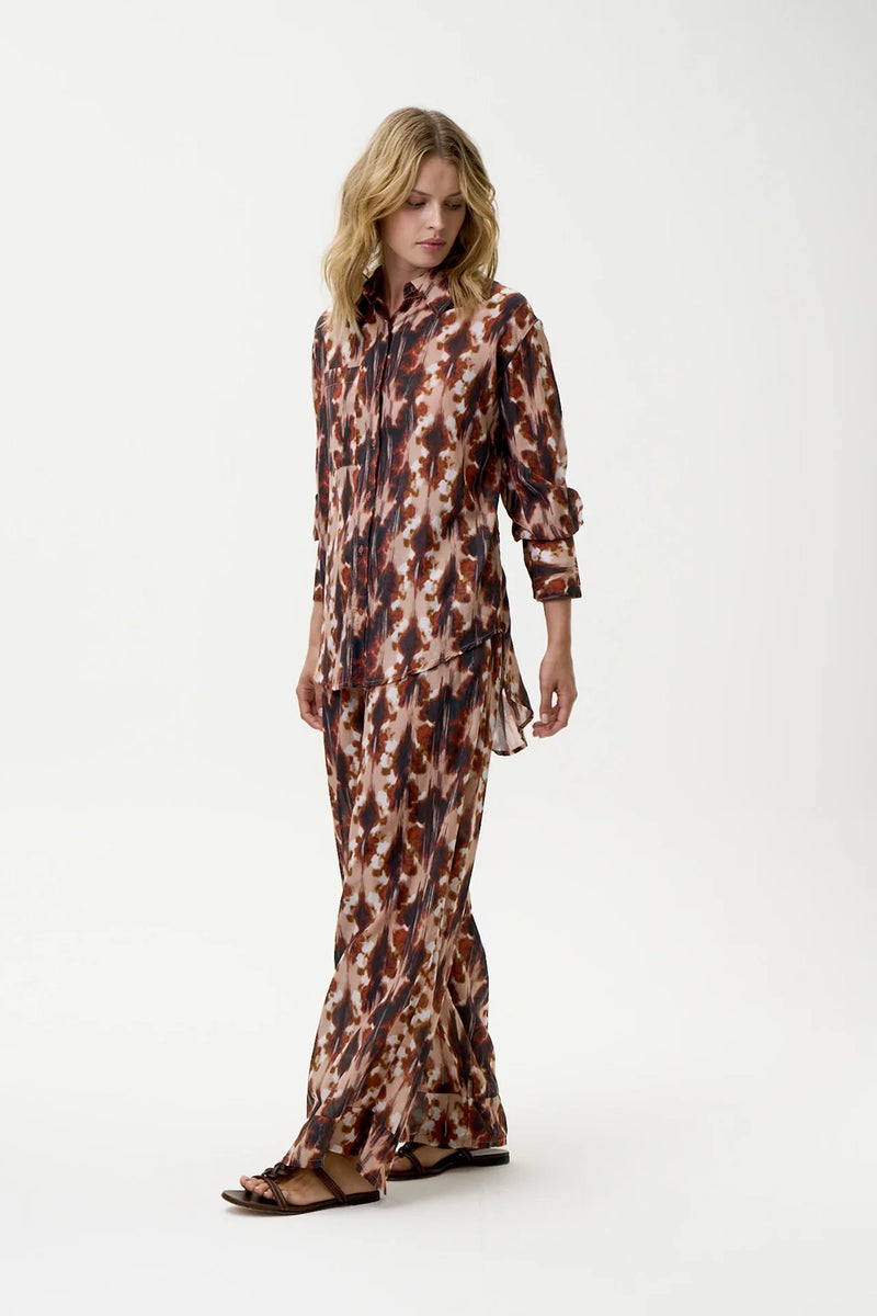 One Season Claudia Shirt - Mallorca-Sushi Voile-Mocha