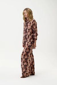 One Season Claudia Shirt - Mallorca-Sushi Voile-Mocha