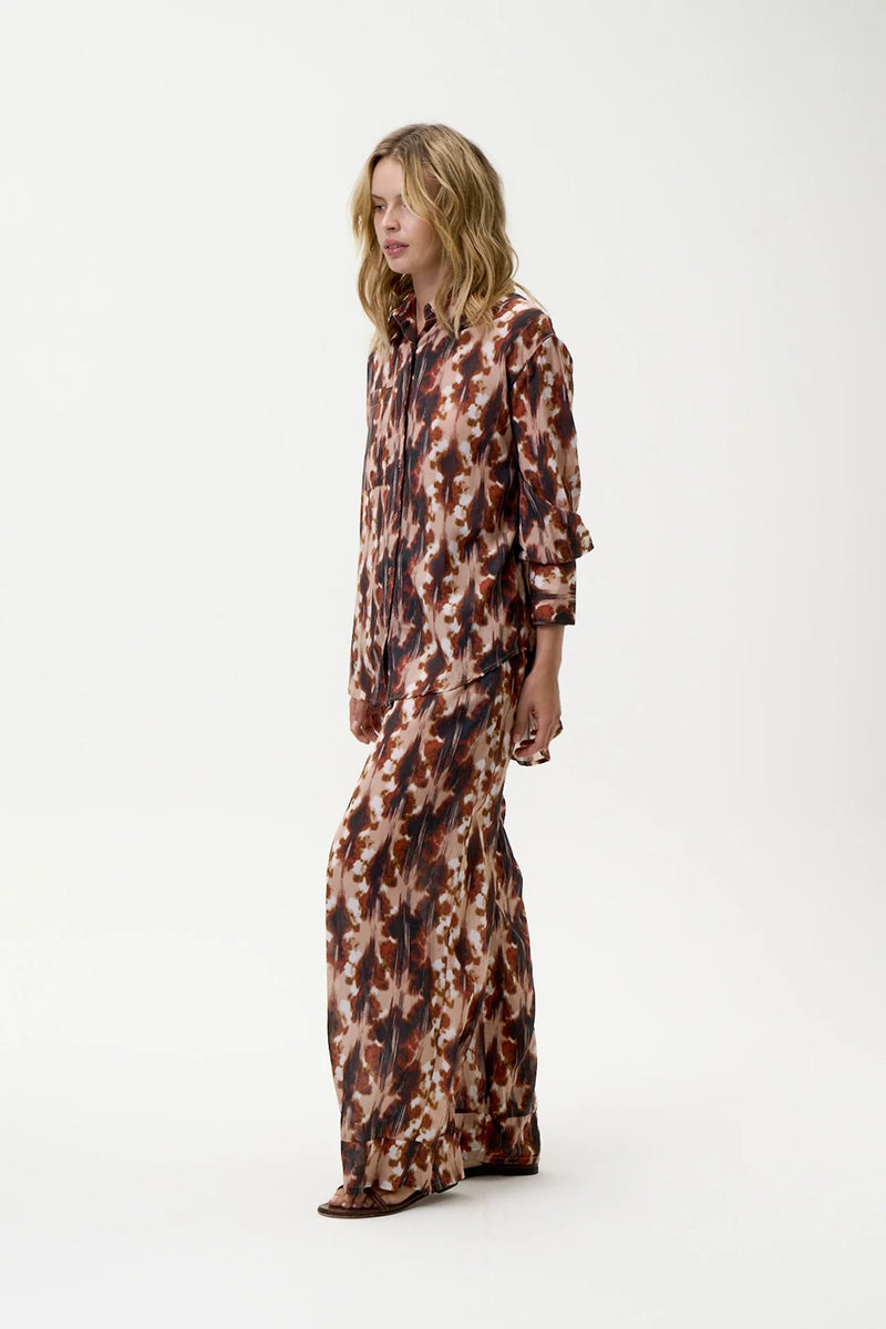One Season Claudia Shirt - Mallorca-Sushi Voile-Mocha