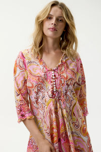 One Season Middy Poppy-Muscat-Cotton - Multi Swirl
