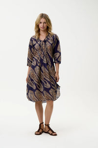 One Season Middy Poppy Provence Navy Paisley