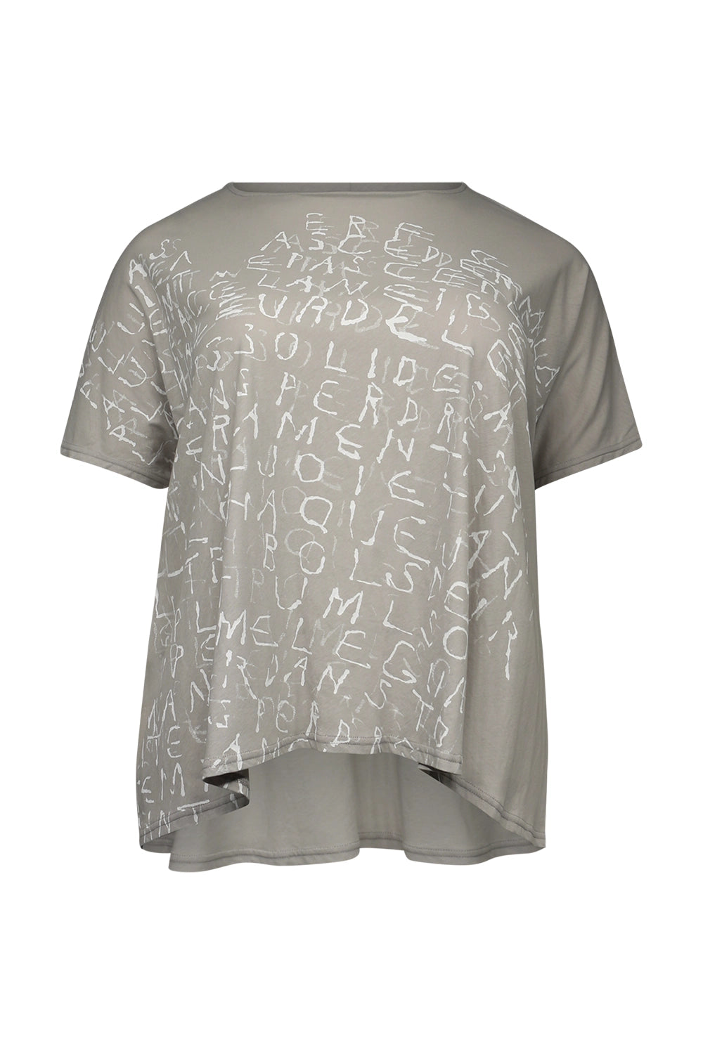 Moyuru Squiggle 100% Cotton T Shirt in Grey 251028