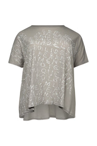 Moyuru Squiggle 100% Cotton T Shirt in Grey 251028