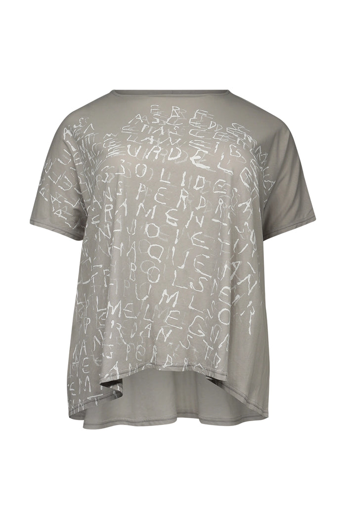 Moyuru Squiggle 100% Cotton T Shirt in Grey 251028