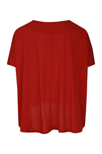 Moyuru Squiggle 100% Cotton T Shirt in Red/Orange 251028