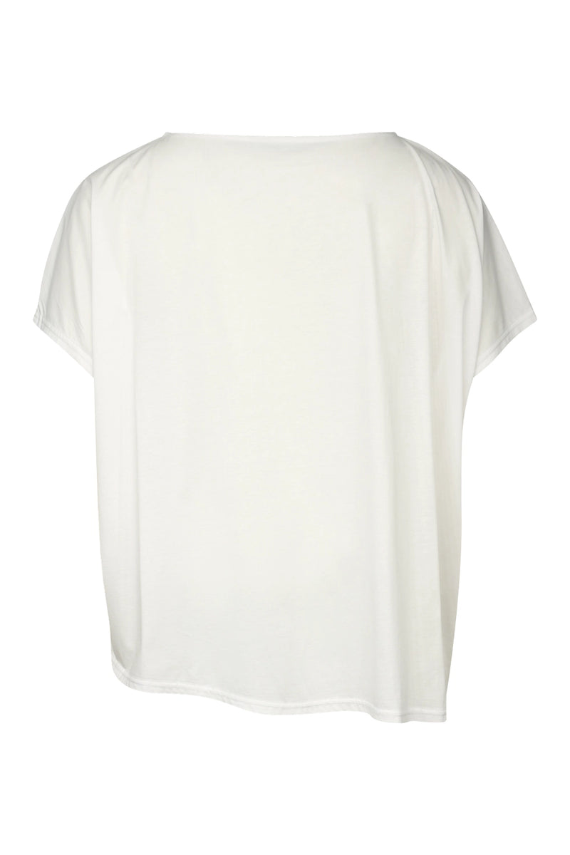 Moyuru Printed S/S Tee in White/Black 251039