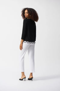 Joseph Ribkoff Silky Knit Loop Detail Fitted Top Jr251133