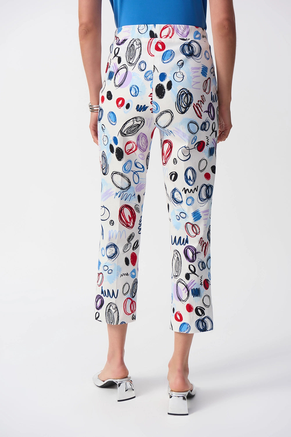 Joseph Ribkoff Millennium Abstract Print Crop Pants Jr251221