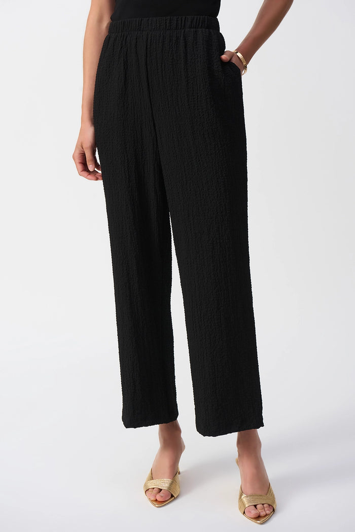 Joseph Ribkoff Seersucker Wide Leg Pull-On Pants Jr251227