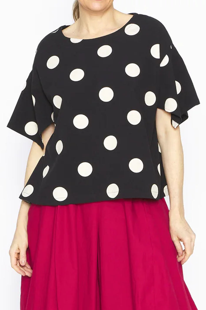 Moyuru Cotton Mix Circles Top 251642