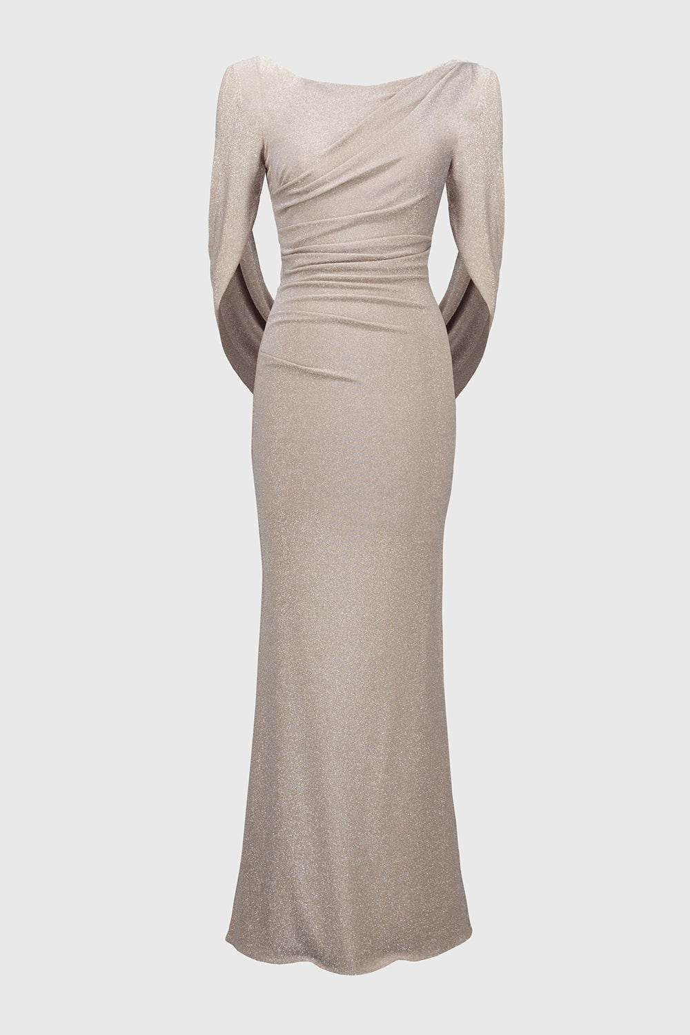 Joseph Ribkoff Signature | Lurex Knit Draped Trumpet Gown Jr251703