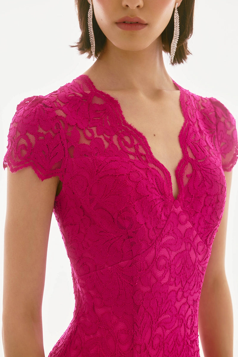 Joseph Ribkoff Signature | Stretch Lace Trumpet Dress Jr251714