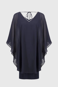Joseph Ribkoff Signature | Chiffon and Silky Knit Layered Dress Jr251746