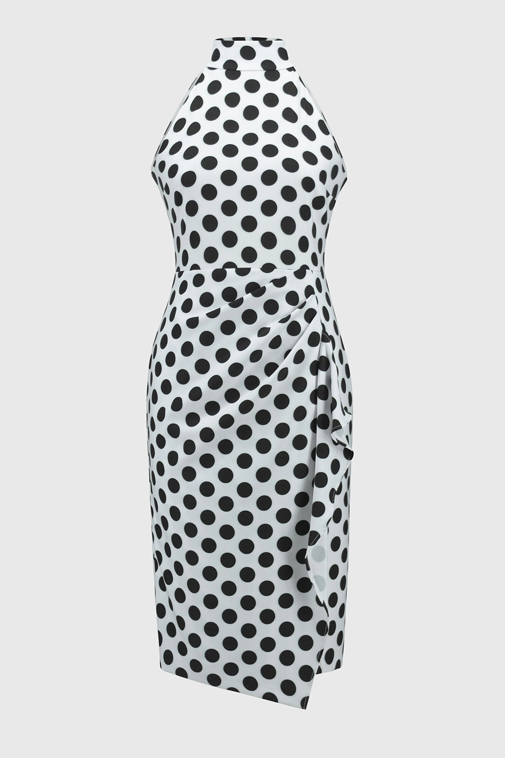 Joseph Ribkoff Signature | Lux Twill Dot Print Halter Dress Jr251759