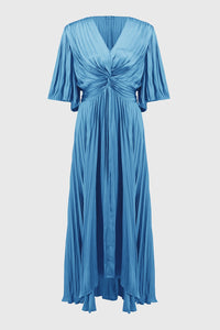 Joseph Ribkoff Pleated Satin Midi Dress Jr251903