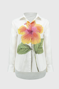 Joseph Ribkoff Embroidered Flower Cotton Shirt Jr251938
