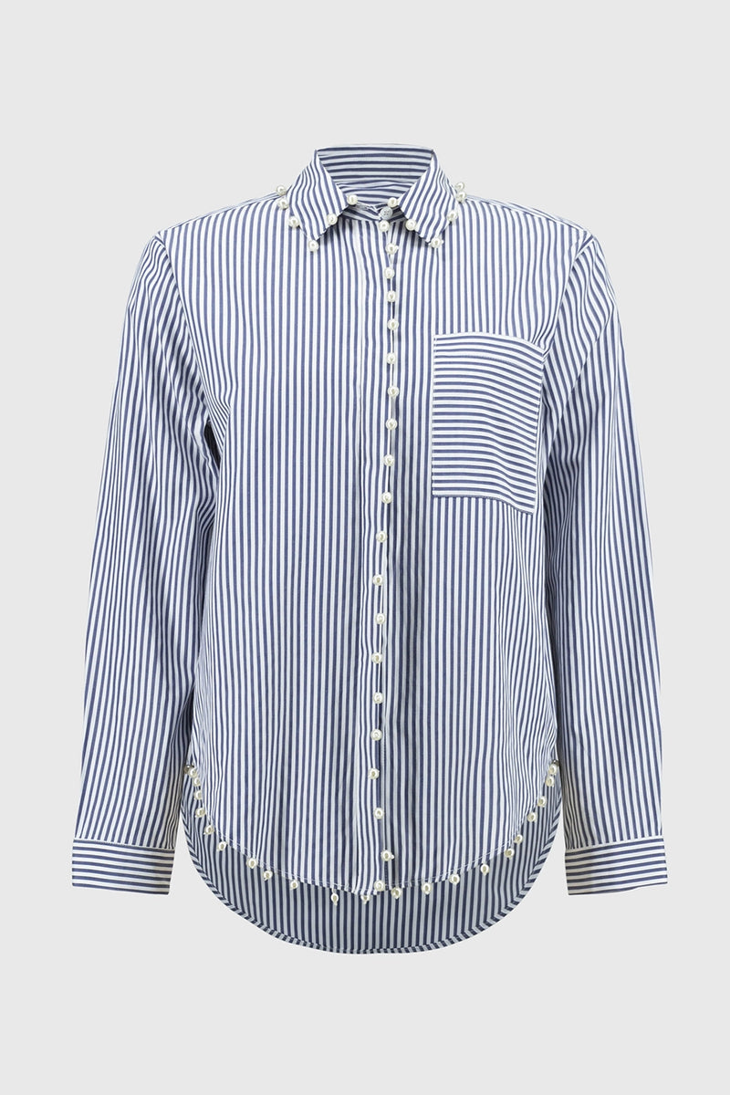 Joseph Ribkoff Striped Stretch Cotton Shirt Jr251942