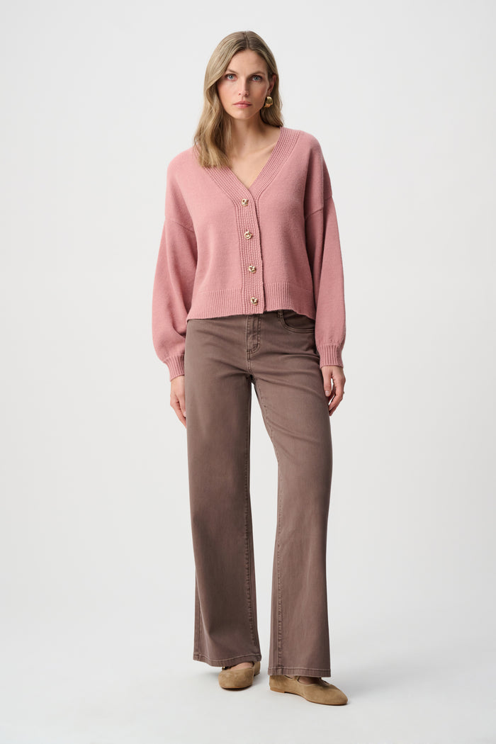 Joseph Ribkoff Classic Wide-Leg Stretch Jeans in Mink Jr251968F26