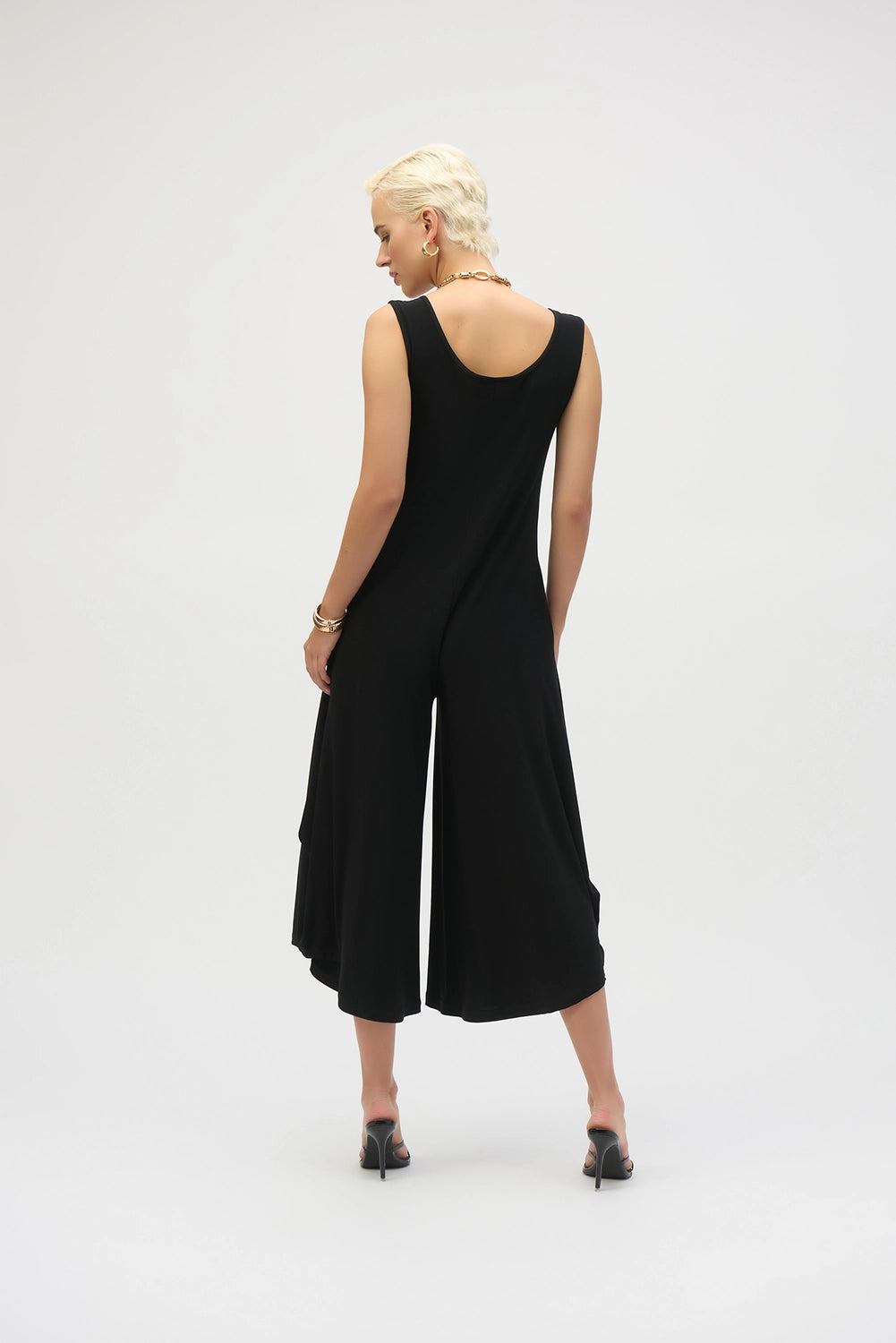 Joseph Ribkoff Silky Knit Wide-Leg Sleeveless Jumpsuit Jr252056