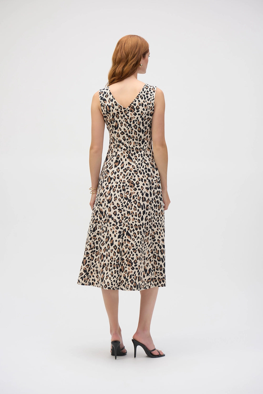 Joseph Ribkoff Poplin Animal Print Fit and Flare Dress Jr252095