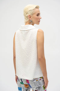 Joseph Ribkoff Seersucker Sleeveless Straight Top Jr252211