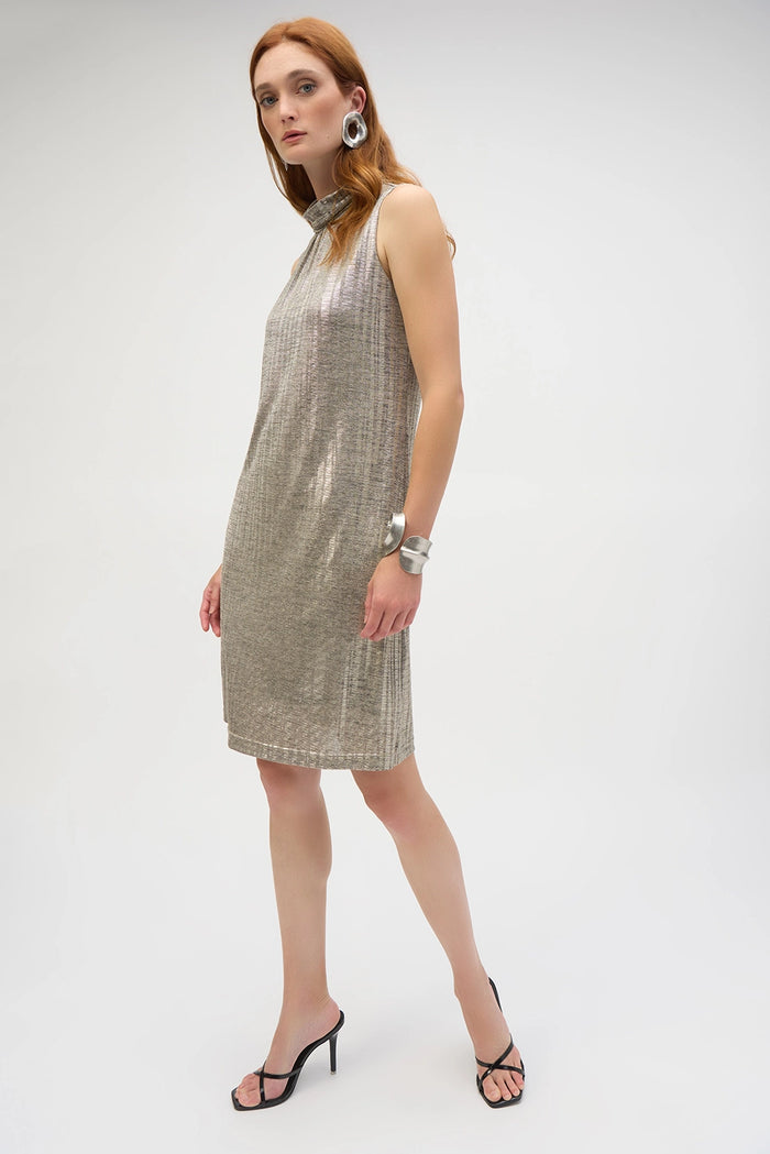 Joseph Ribkoff Foiled Novelty Knit Straight Dress Jr252216