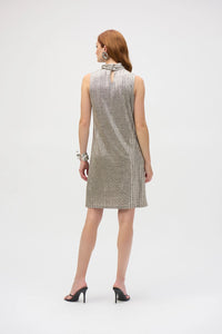 Joseph Ribkoff Foiled Novelty Knit Straight Dress Jr252216