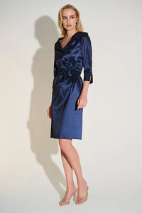 Joseph Ribkoff Stretch Taffeta Sheath Dress with Sash Belt Jr252718F25