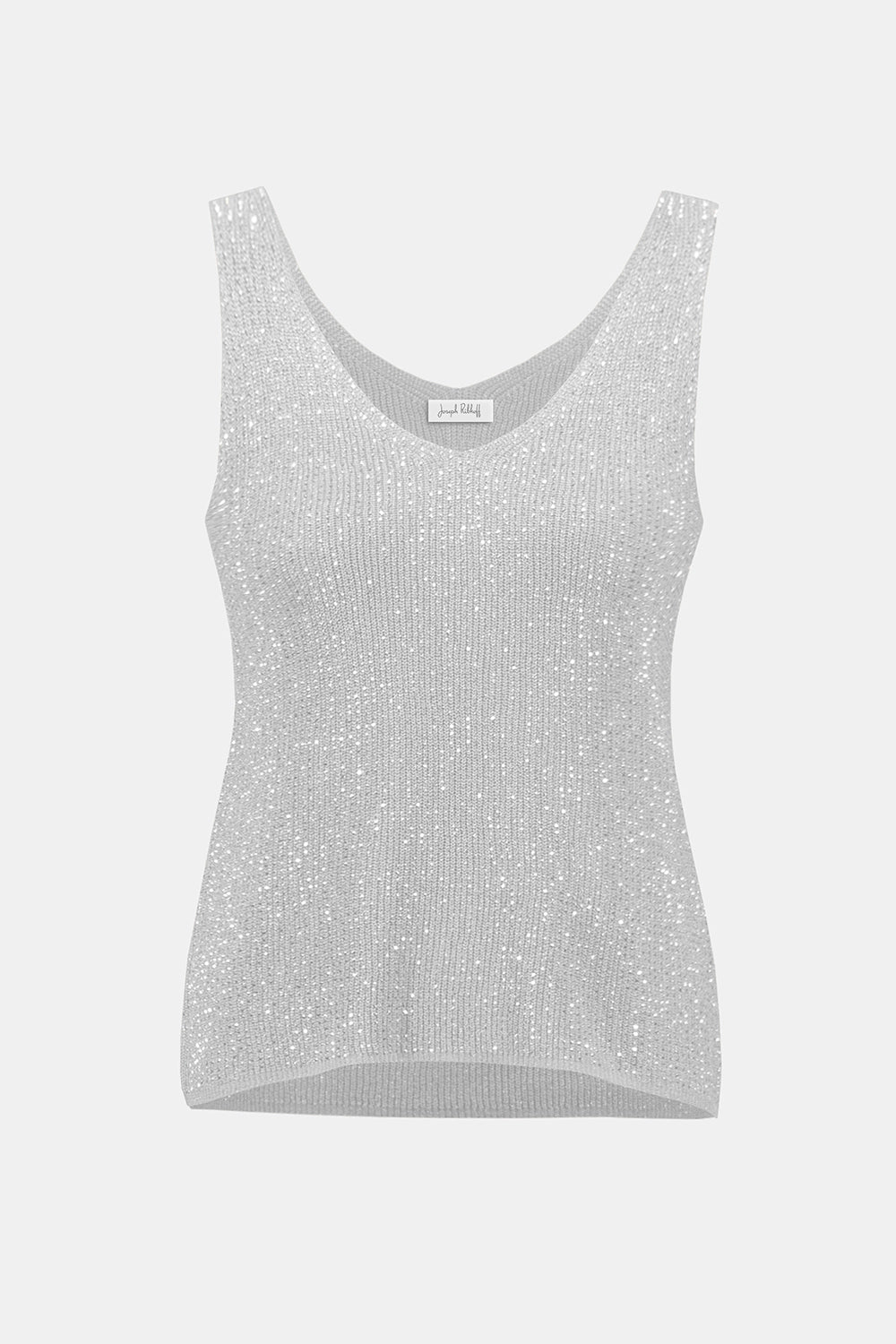 Joseph Ribkoff Metallic Knitted Camisole with Rhinestones Jr252915