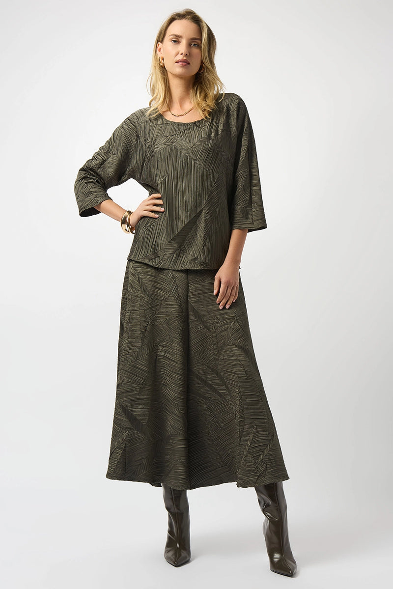 Joseph Ribkoff Pleated Satin Boxy Top Jr253002