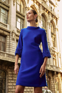 Joseph Ribkoff Silky Knit & Novelty A-Line Dress Jr253054