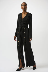 Joseph Ribkoff Moss Crepe Wide-Leg Jumpsuit Jr253119