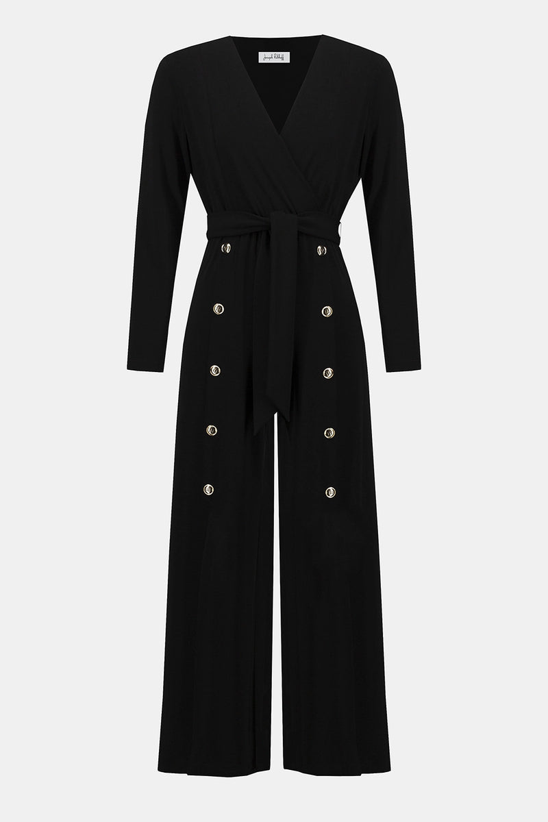Joseph Ribkoff Moss Crepe Wide-Leg Jumpsuit Jr253119