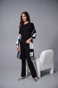 Joseph Ribkoff Silky Knit Embellished Boxy T-Shirt Jr253203