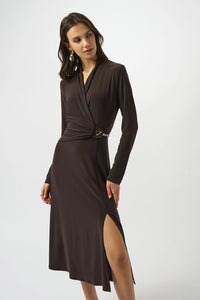 Joseph Ribkoff Silky Knit Fit and Flare Wrap Dress Jr253235
