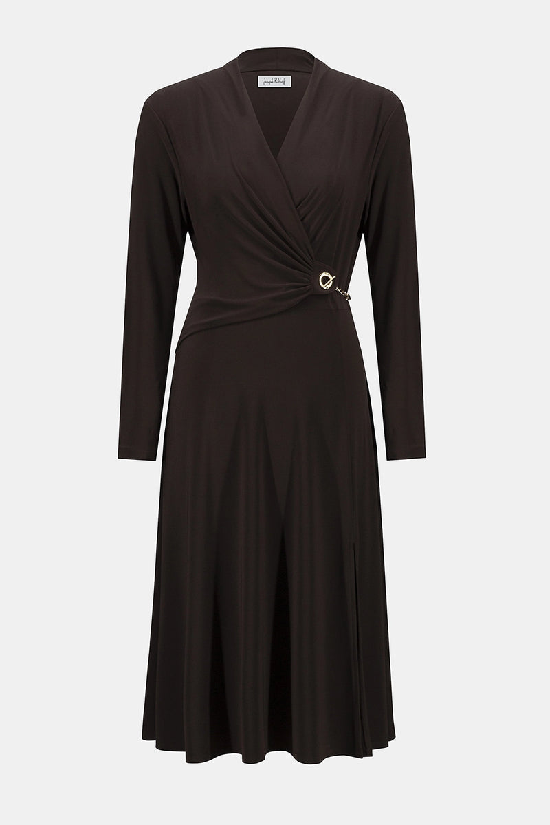 Joseph Ribkoff Silky Knit Fit and Flare Wrap Dress Jr253235