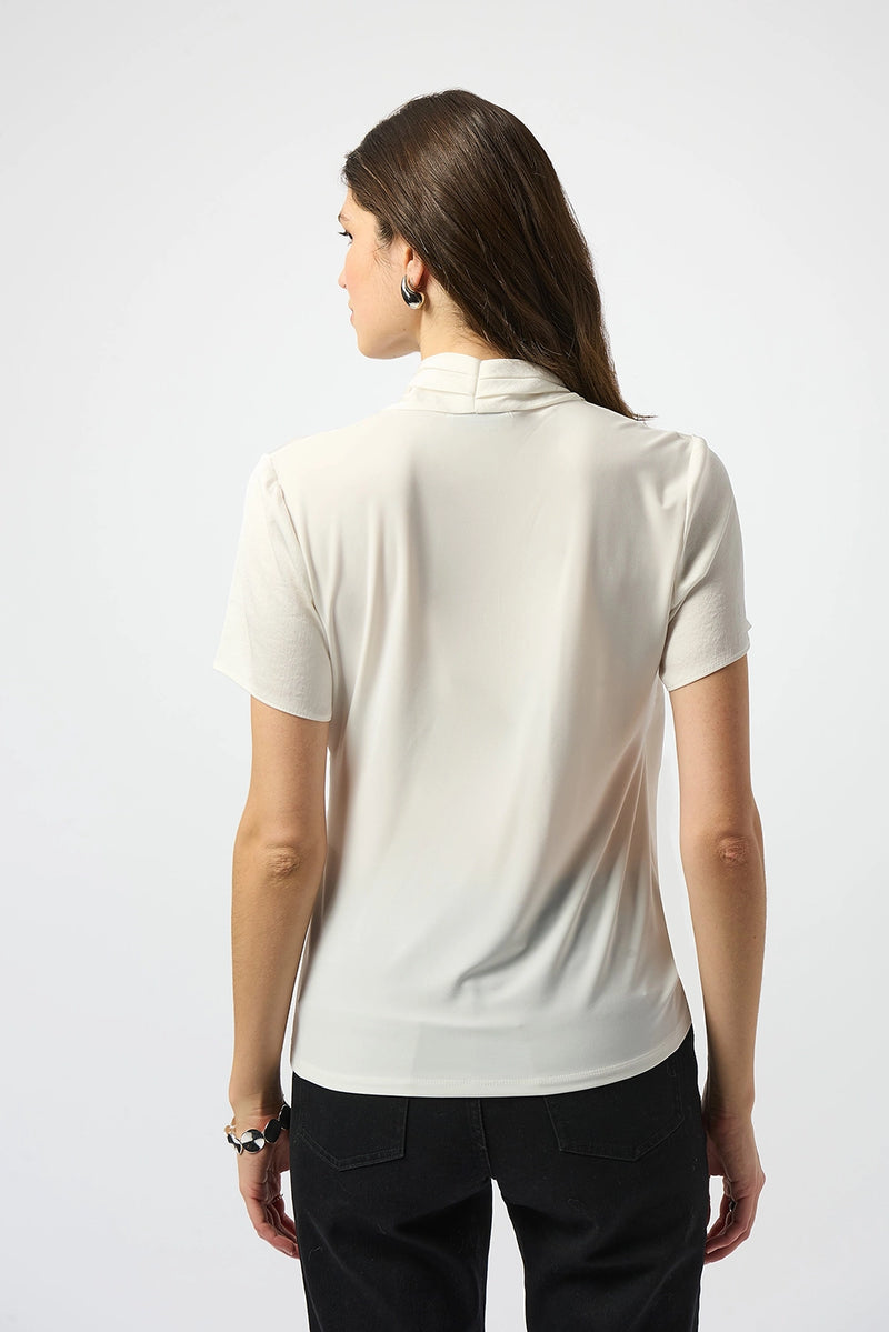 Joseph Ribkoff Recycled Satin And Silky Knit Wrap Top Jr253237