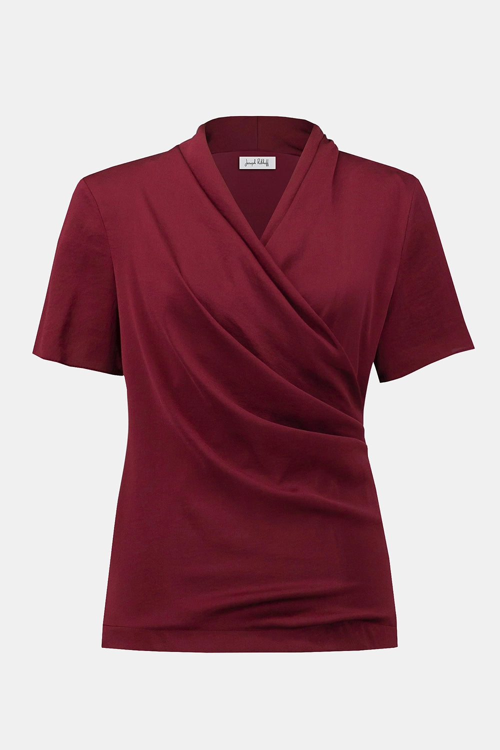 Joseph Ribkoff Recycled Satin And Silky Knit Wrap Top Jr253237