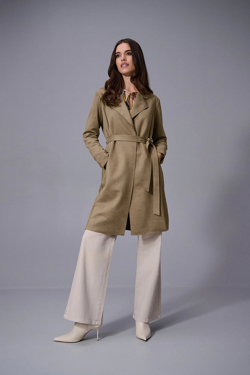 Joseph Ribkoff Scuba Suede Straight Coat Jr253252