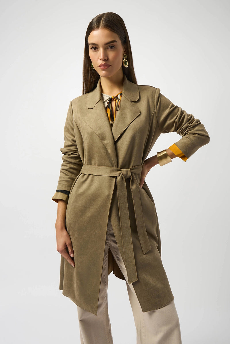 Joseph Ribkoff Scuba Suede Straight Coat Jr253252