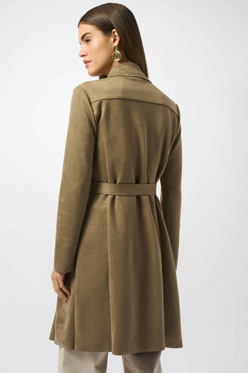 Joseph Ribkoff Scuba Suede Straight Coat Jr253252
