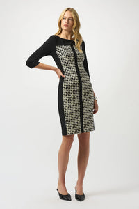 Joseph Ribkoff Jacquard Geometric Print Sheath Dress Jr253284