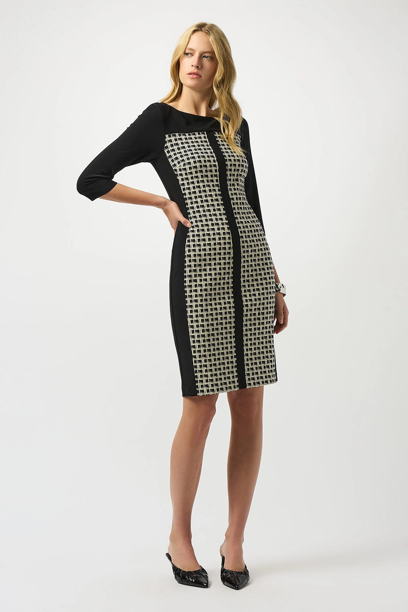 Joseph Ribkoff Jacquard Geometric Print Sheath Dress Jr253284