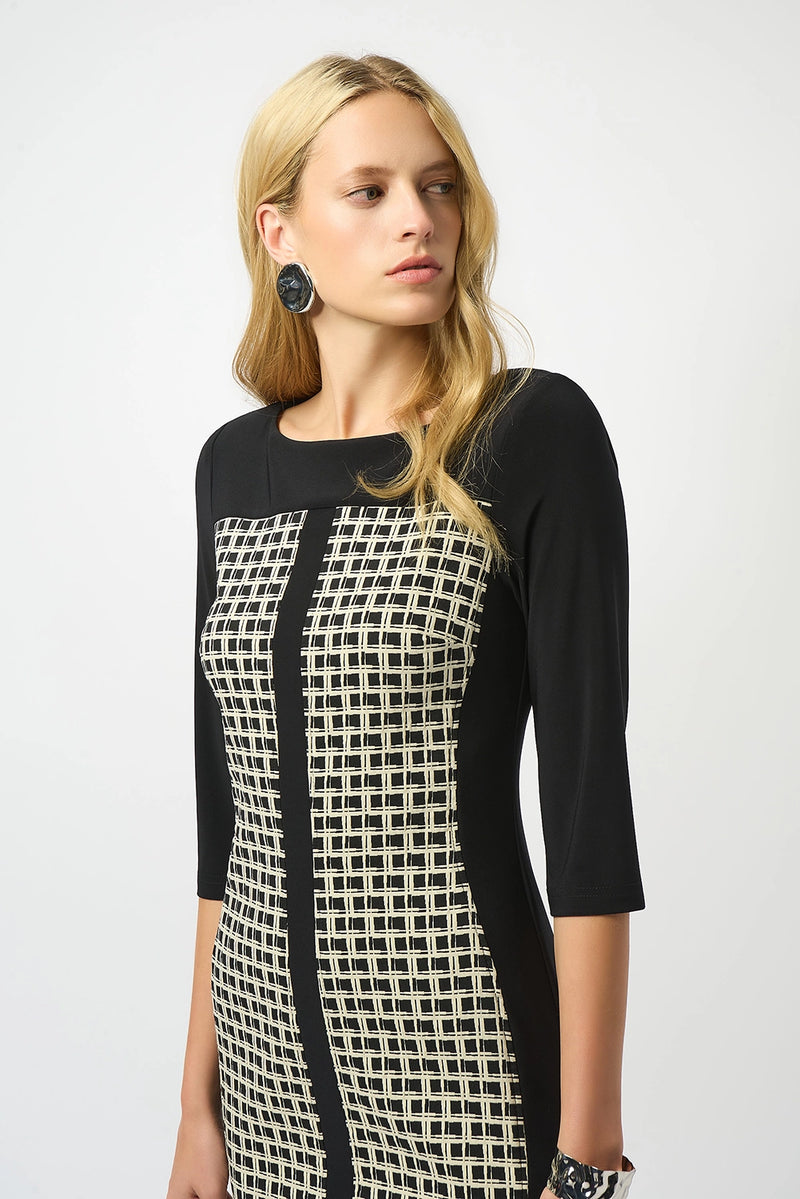 Joseph Ribkoff Jacquard Geometric Print Sheath Dress Jr253284