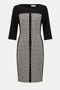 Joseph Ribkoff Jacquard Geometric Print Sheath Dress Jr253284