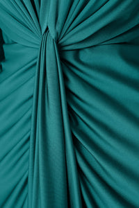 Joseph Ribkoff Satin Effect Knit Draped V-Neck Sheath Dress Jr253714F26