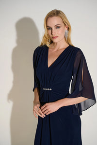 Joseph Ribkoff Silky Knit & Chiffon Sheath Dress Jr253728