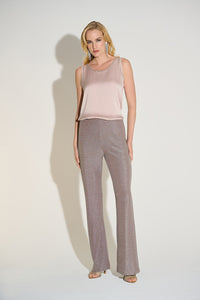 Joseph Ribkoff  Recycled Satin Top with Rhinestone Trim Jr253744