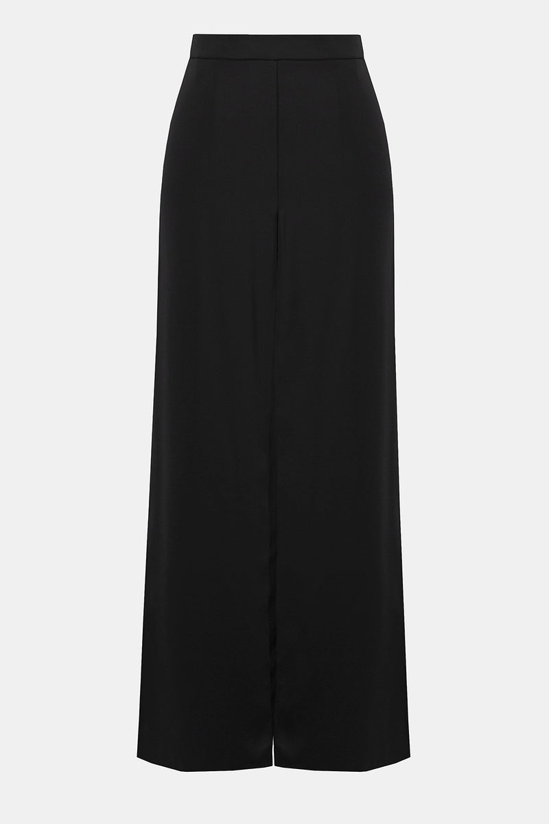 Joseph Ribkoff Satin Wide Leg Pants with Front Overlay Jr253788