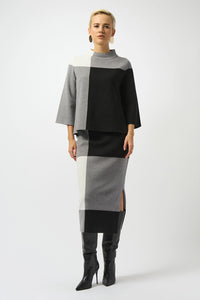 Joseph Ribkoff Jacquard Sweater Colour Block Pullover Jr253907